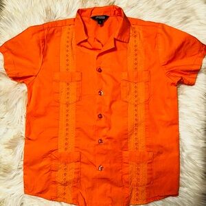 Boys Guayabera Short Sleeve Shirt (c)